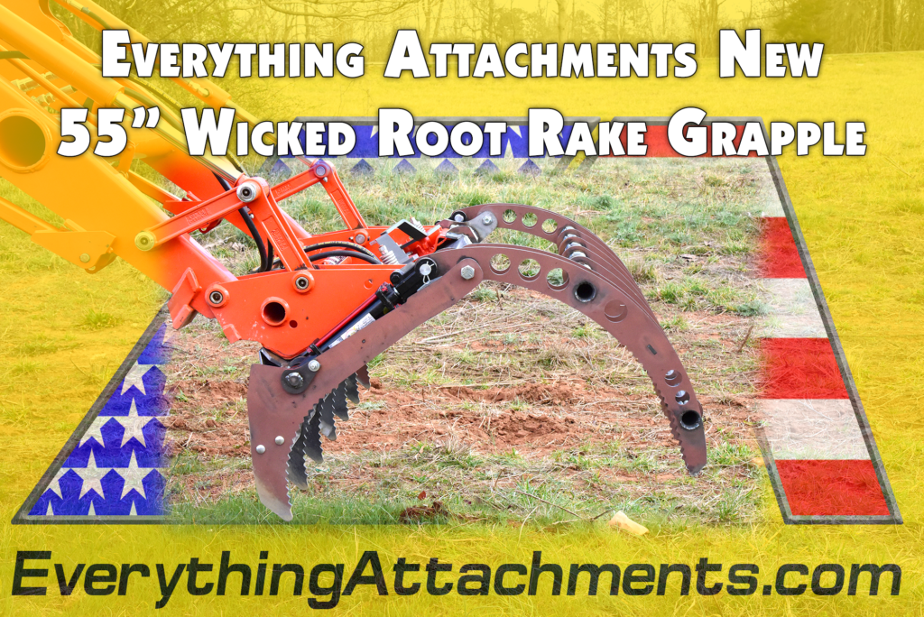 New 55 Inch Root Rake Grapple